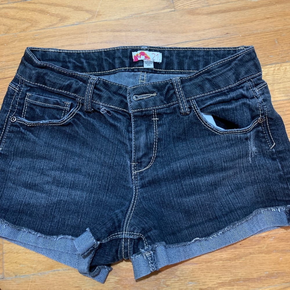 Forever 21 dark blue Jean shorts